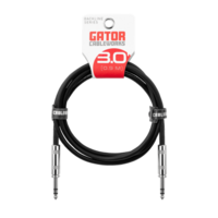 a professional 3-foot balanced patch cable featuring ¼-inch TRS male to ¼-inch TRS male connectors